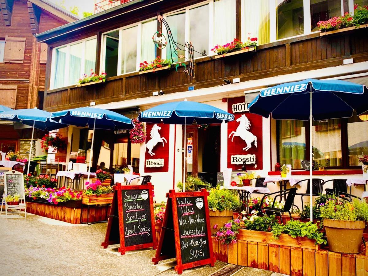Hotel Weisses Roessli Leukerbad Exterior foto